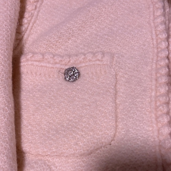 J. Crew..Cream Knit Cardigan W Rhinestone Button Accents on Cuffs & Collar - Picture 5 of 11